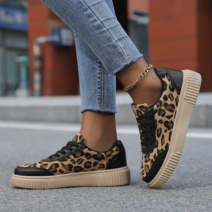 Women's Leopard Print Casual Sneakers