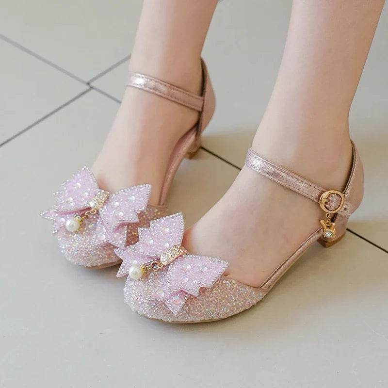 Beaded Square-Heel Sandals