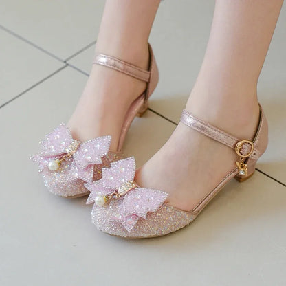 Beaded Square-Heel Sandals