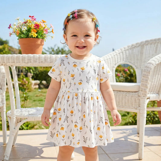 Flower Floral Cotton Dress