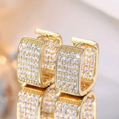 Cubic Zirconia Hoop Earrings