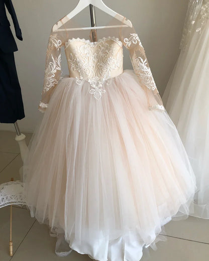 Cotton A-Line Flower Girl Dress