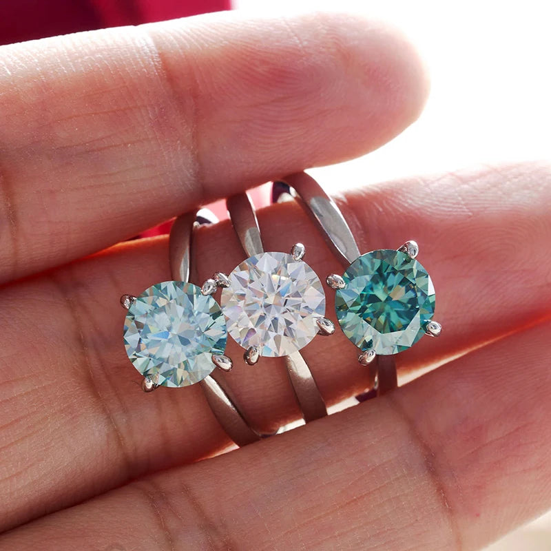 Round Moissanite Band Ring