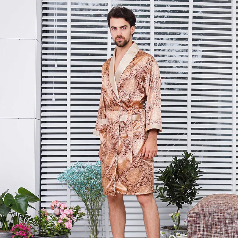 Satin Plus-Size Pajama Bathrobe