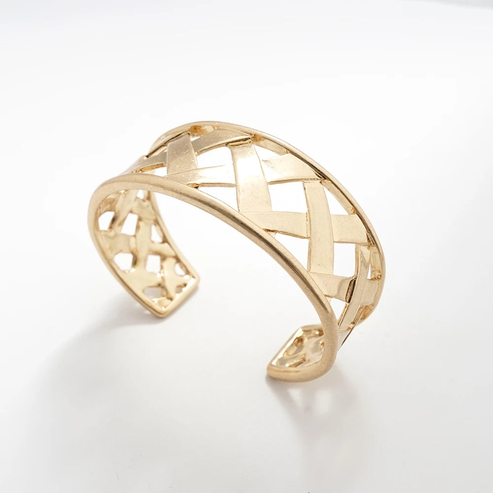 Minimalist Gold Open Cuff Bracelet