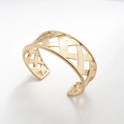 Minimalist Gold Open Cuff Bracelet