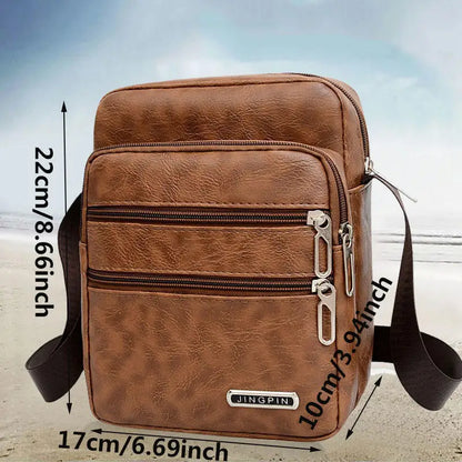 Split Leather Business Messenger Bag