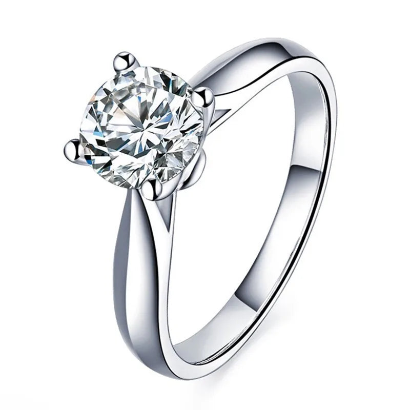 Round Moissanite Band Ring