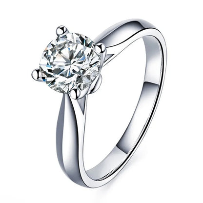 Round Moissanite Band Ring