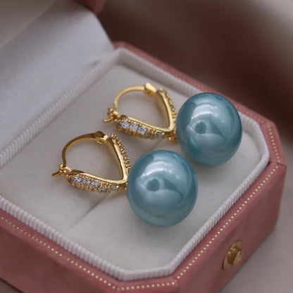 Heart Pearl Earrings