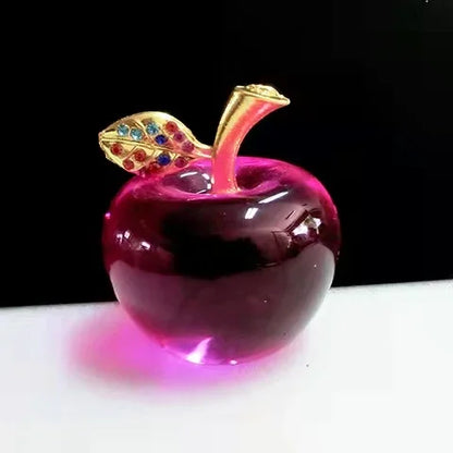 Transparent Crystal Apple Decor