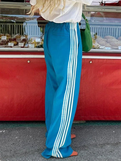 Striped Straight Pants