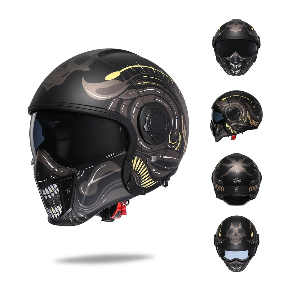 CYRIL Double-Lens Modular Open-Face Helmet