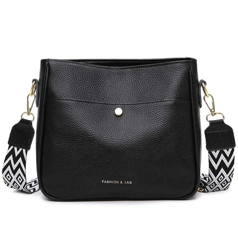 Cowhide Leather Messenger Tote