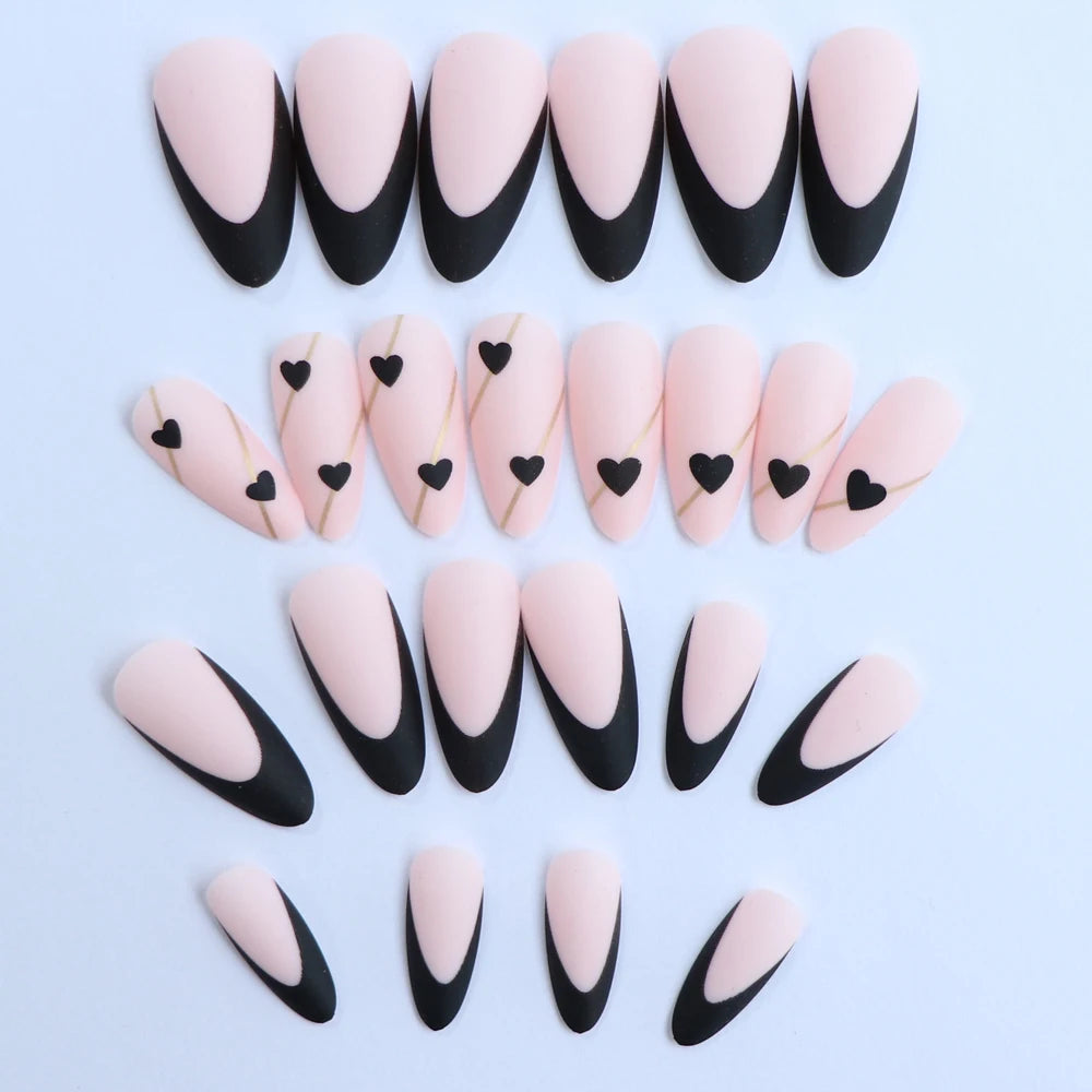 Handmade 3D Almond Press-On Nails