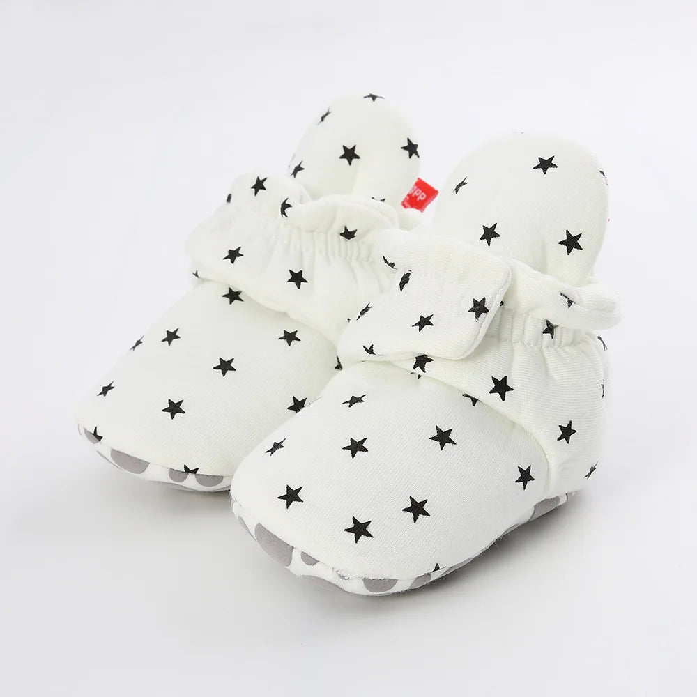 Star Checkered Baby Booties