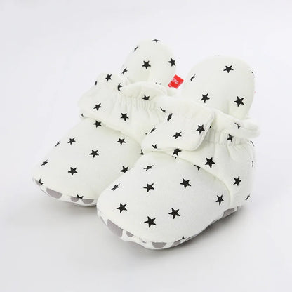 Star Checkered Baby Booties