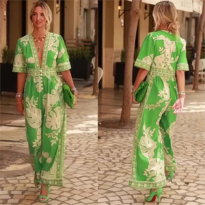 Printed Straight Jumpsuit