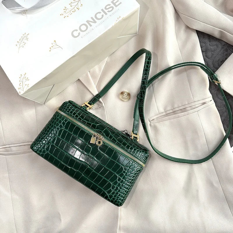Crocodile Embossed Mini Clutch