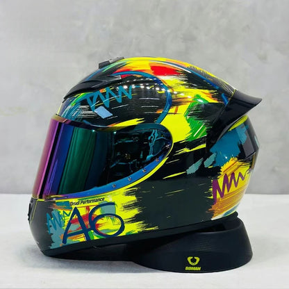 KEAZ Retro Vintage Full-Face Helmet