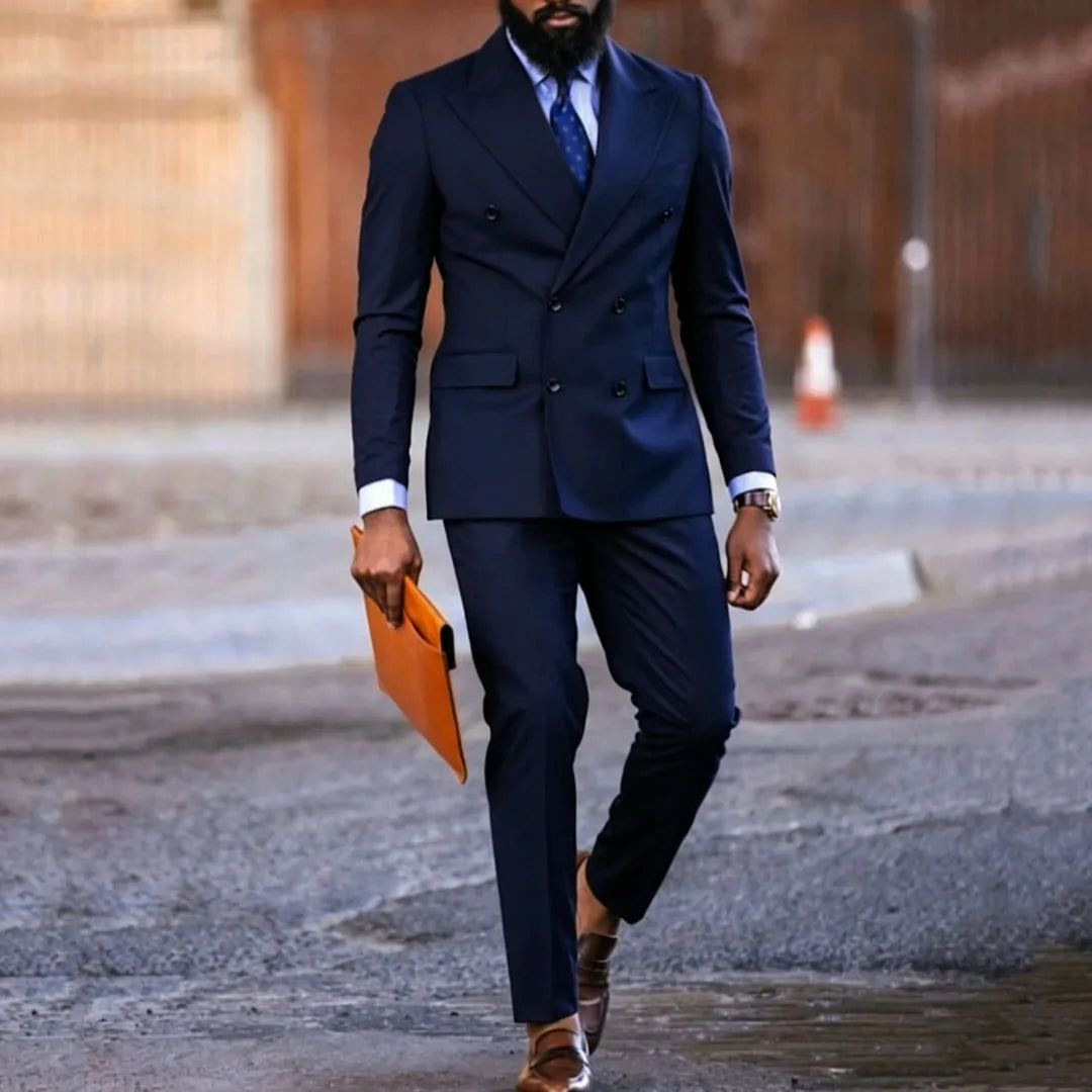 Dark Purple Double Button Suit