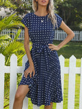 Elegant Belted A-Line Dress