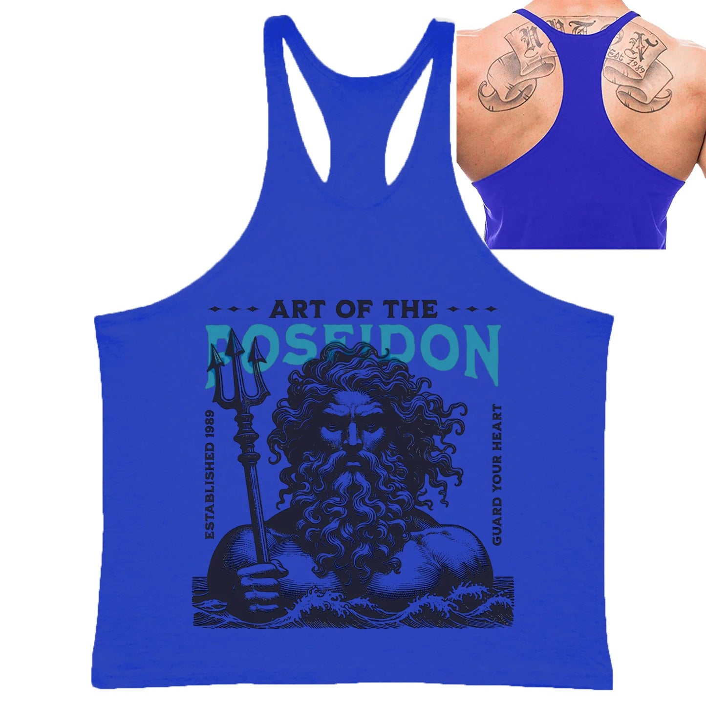 Poseidon Art Graphic Stringer Vest