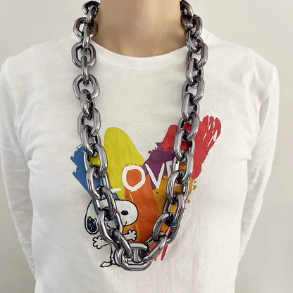 Wide Chunky Chain Necklace