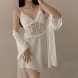 2 Pcs Nighty & Bathrobe Set