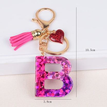 A-Z Alphabet Initial Letter Keychain