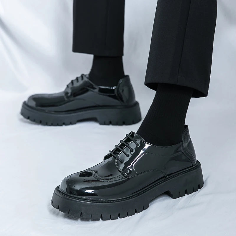 Leather Height Increasing Dress Shoes