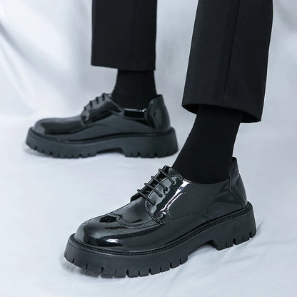 Leather Height Increasing Dress Shoes