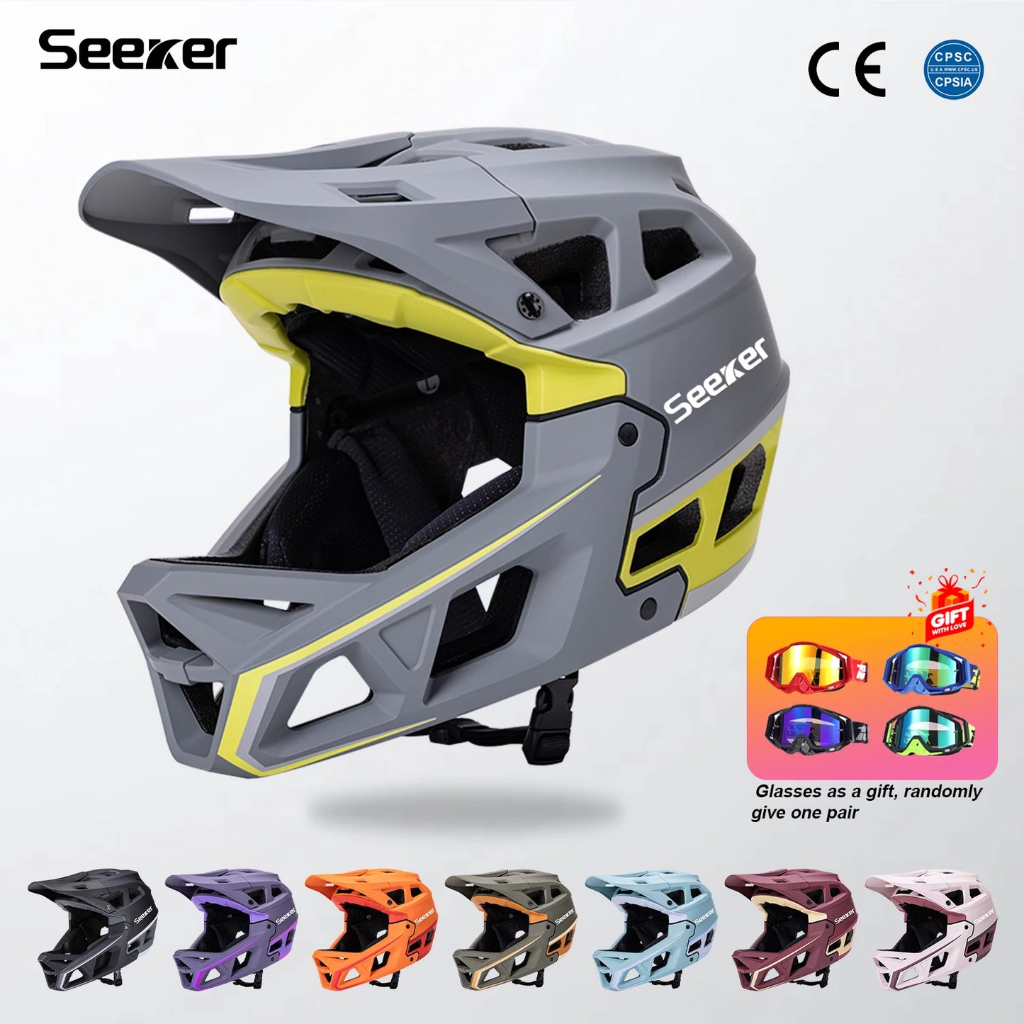 Integrated-Molding Off-Road Full Bike Helmet