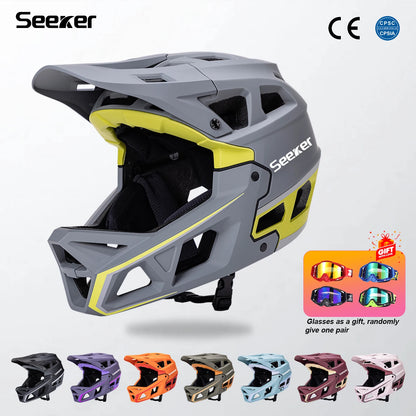 Integrated-Molding Off-Road Full Bike Helmet