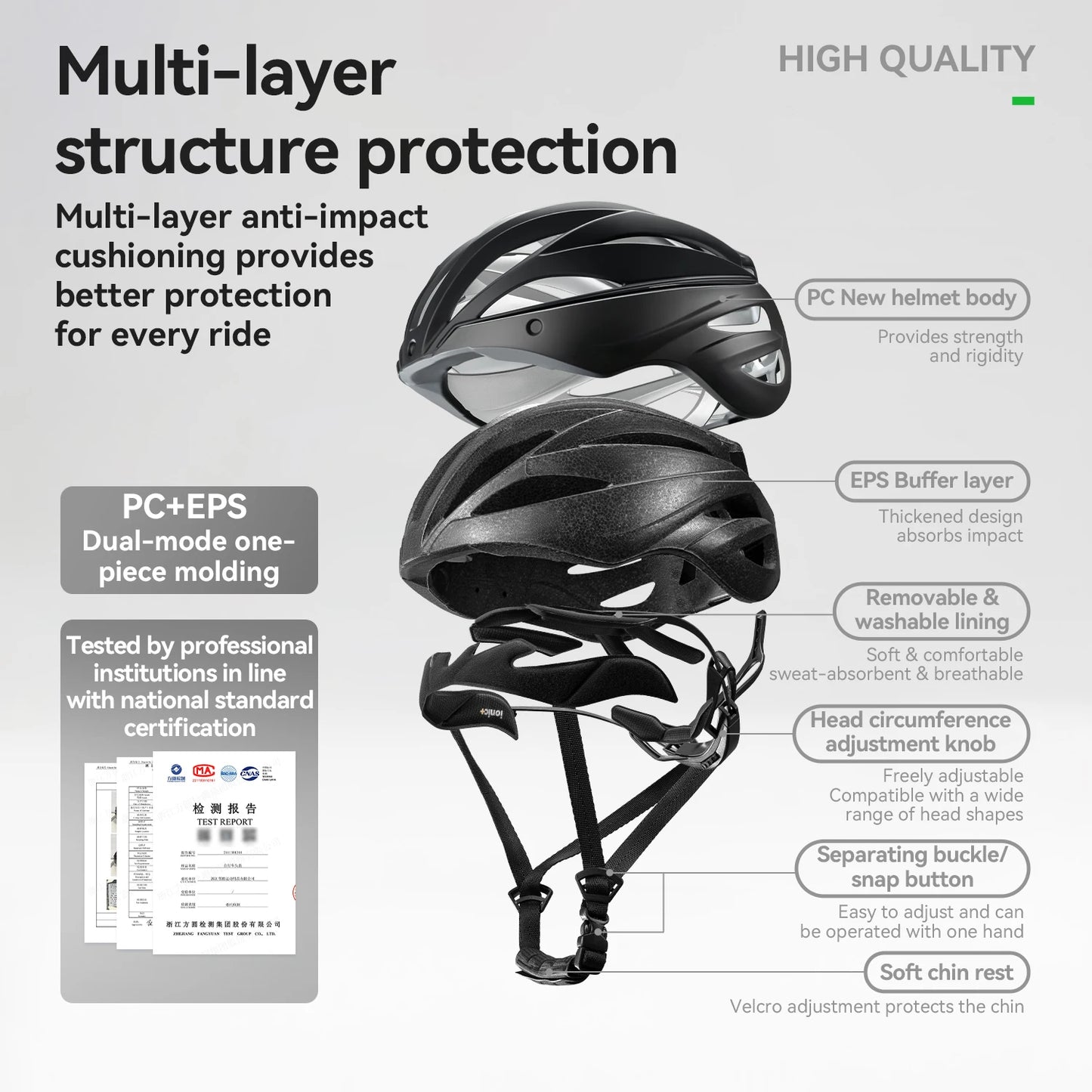 Magnetic Goggle Integrated Road Bike Helmet