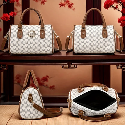 Women’s Alphabet Shoulder Bag with Golden “M” Logo