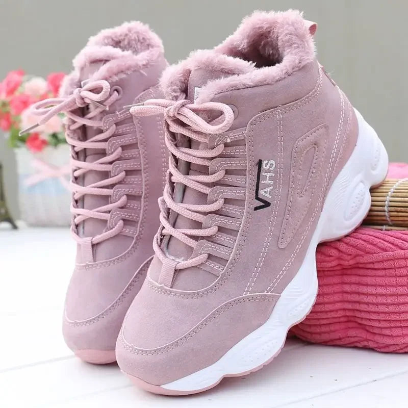 Warm Platform Velvet Sneakers