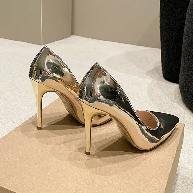 Silver Pointed Heels
