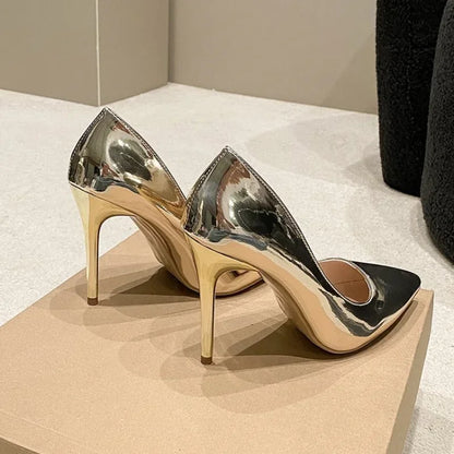 Silver Pointed Heels