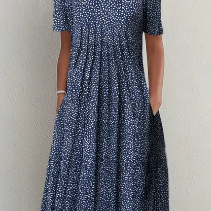 Printed Round Neck Dress