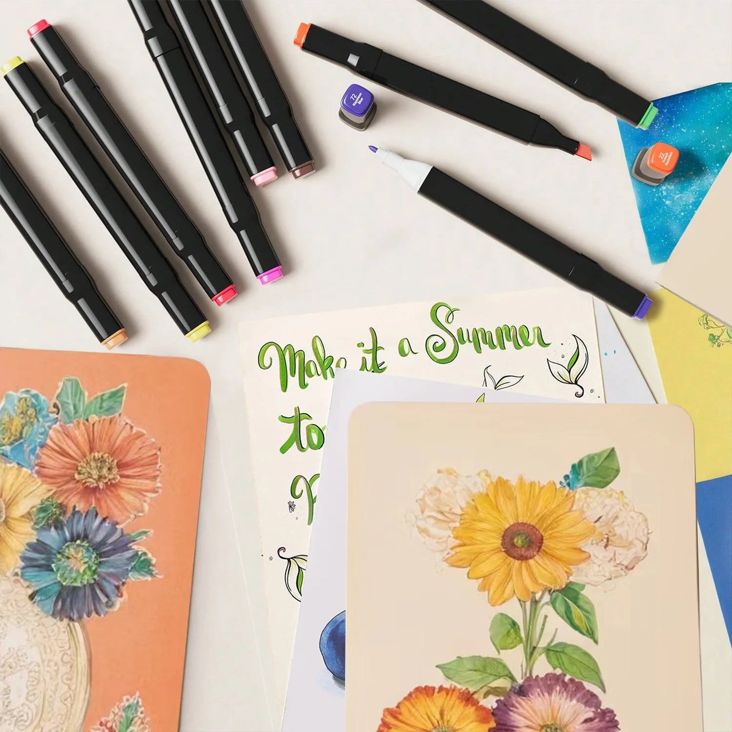 Double Tip Permanent Art Markers
