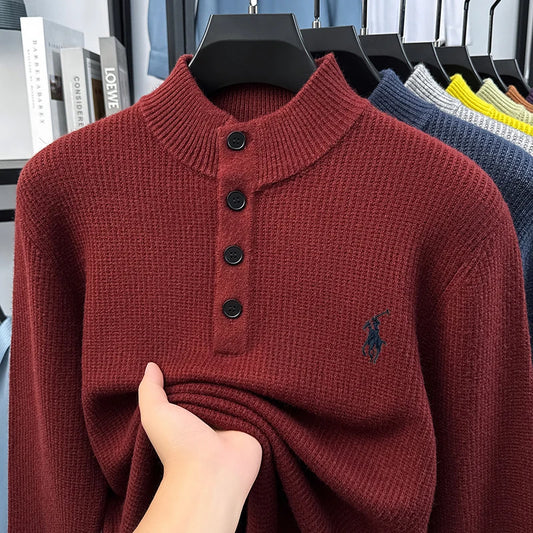 Men's Embroidered Winter Sweater