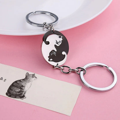 Cute Hug Cat Keychain Creative