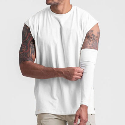 Oversized Cotton O-Neck Tank Top