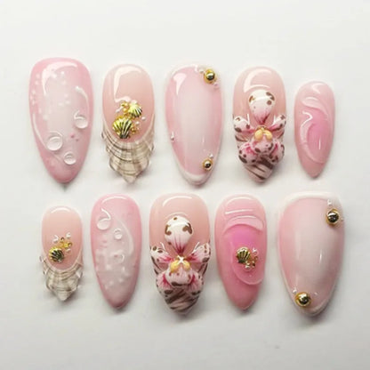 Floral Ballerina Press-On Nails