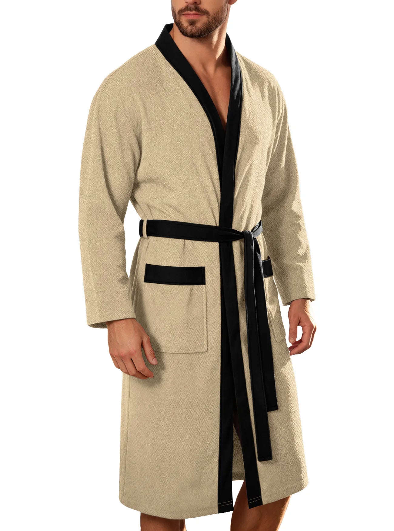 Terry Cloth Belted Bathrobe