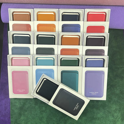 Leather Magnetic Wallet Card Holder