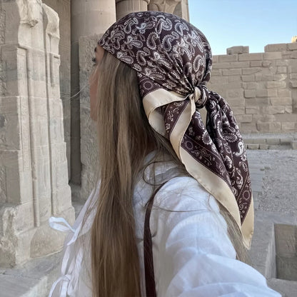Scarves Shawl Print Satin Scarf