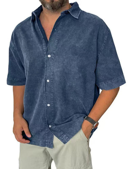 Solid Linen Casual Shirt