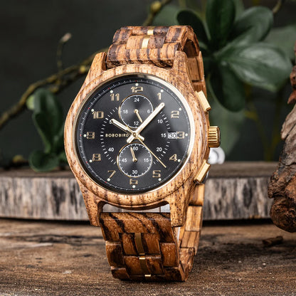 Bobobird Wooden Chronograph Watch